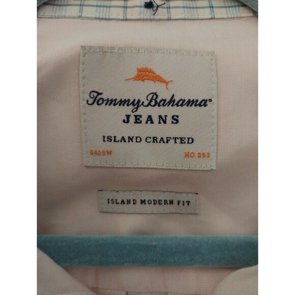 Tommy Bahama Button Down Rolled Sleeve Tunic Flowy Shirt Cotton Pink Woman XL - Picture 5 of 9